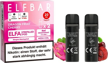 ELFBAR ELFA Pod Dragon Fruit Cherry 20mg/ml Nikotin 2er