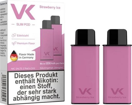 VK Slim Air Pod Strawberry Ice 2ml / 20mg Pod 2er