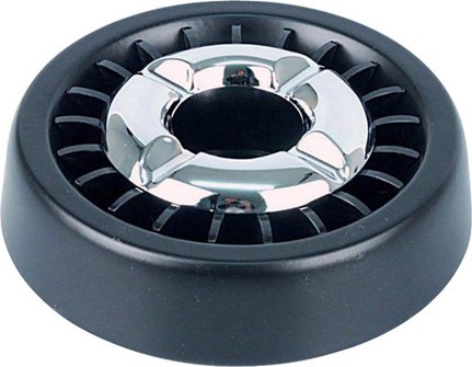 Ascher mit Stern-Einsatz schwarz/chrom 13 cm