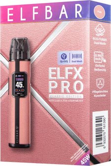 ELFBAR ELFX Pro Kit mit Leerpod (2ml) 0.8 Ohm pink