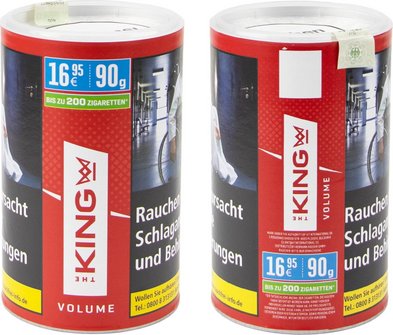 KING Red Volumentabak 90g Dose