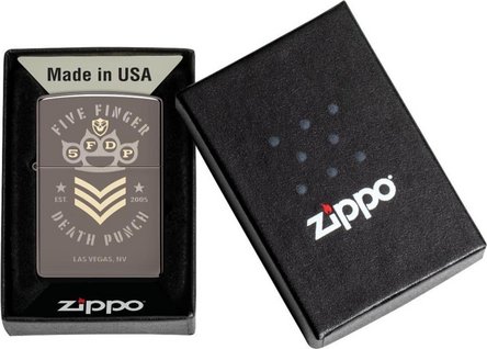 ZIPPO Black Ice gel.Five Finger Death Punch Est2005 60007799