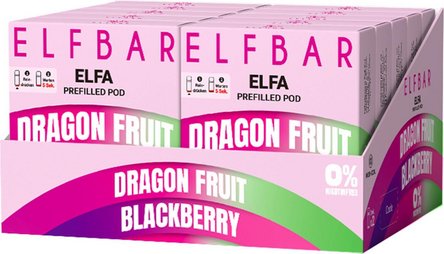 ELFBAR ELFA Pod Dragon Fruit Blackberry 0mg/ Nikotin 2er