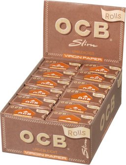 OCB Unbleached Rolls Virgin Papier 4m x 45mm (je 24 Rollen)