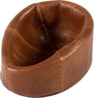 Pfeifenst&auml;nder Pantoffel Leder braun antik 1er