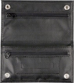 Drehertasche Lederoptik schwarz  16 cm