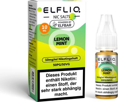 ELFBAR ELFLIQ Lemon Mint 10mg/ml Nic Salt 10ml