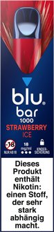 blu bar 1000 Strawberry Ice 18mg/ml 2mg, Inh. 2ml Liquid