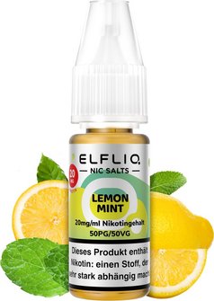 ELFBAR ELFLIQ Lemon Mint 20mg/ml Nic Salt 10ml