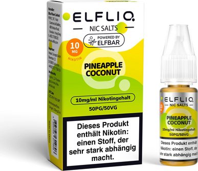 ELFBAR ELFLIQ Pineapple Coconut 10mg/ml Nic Salt 10ml