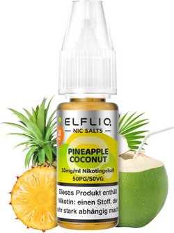ELFBAR ELFLIQ Pineapple Coconut 10mg/ml Nic Salt 10ml