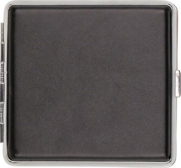 Zigaretten-Etui Lederoptik schwarz 20er