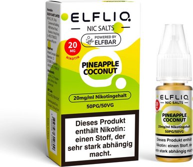 ELFBAR ELFLIQ Pineapple Coconut 20mg/ml Nic Salt 10ml