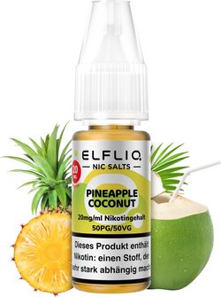 ELFBAR ELFLIQ Pineapple Coconut 20mg/ml Nic Salt 10ml