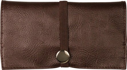 Drehertasche Lederoptik dunkelbraun ca.16.5cm