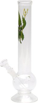 Bong glass "Cannadevil"straight bulb. 30cm, diam 40mm, 14.5