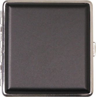 Zigaretten-Etui Lederoptik schwarz 20er