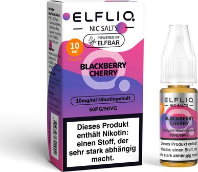 ELFBAR ELFLIQ Blackberry Cherry 10mg/ml Nic Salt 10ml