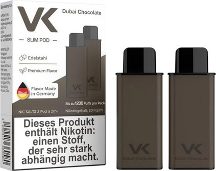 VK Slim Air Pod Dubai Chocolate 2ml / 20mg Pod 2er