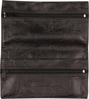 Drehertasche Lederoptik schwarz   16.5cm