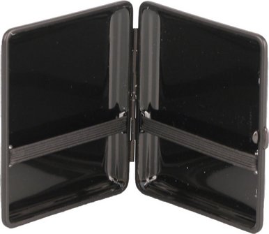 Zigtt.-Etui v. H. Leder Carbonoptik schwarz Rahmen schwarz 1