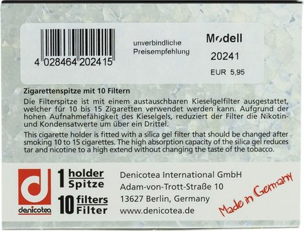 DENICOTEA Zigarettenspitze Standard Dekor/Goldring