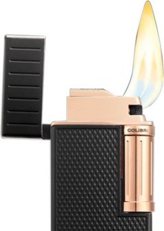 COLIBRI Feuerzeug Julius II schwarz/rosegold UNBEF&Uuml;LLT