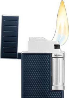 COLIBRI Feuerzeug Julius II marine/chrom   UNBEF&Uuml;LLT