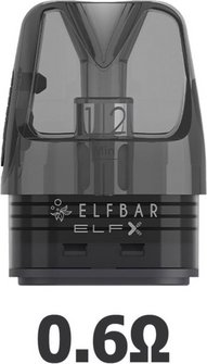 ELFBAR ELFX refillable Pod V2.0 2ml -  0.6 Ohm 3er Pack