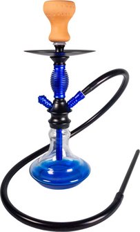 Shisha Aisha transparent, Boden blau  1er/38cm