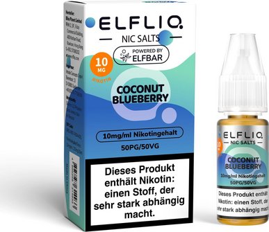 ELFBAR ELFLIQ Coconut Blueberry 10mg/ml Nic Salt 10ml
