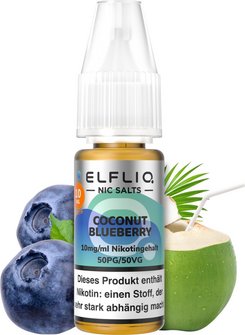 ELFBAR ELFLIQ Coconut Blueberry 10mg/ml Nic Salt 10ml