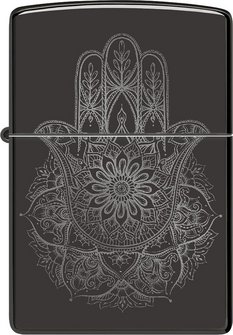 ZIPPO Ebony Photo Image Hamsa Hand 60007933