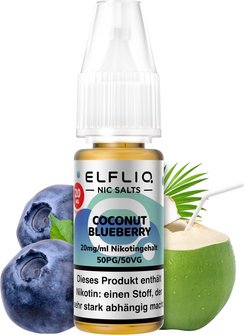 ELFBAR ELFLIQ Coconut Blueberry 20mg/ml Nic Salt 10ml