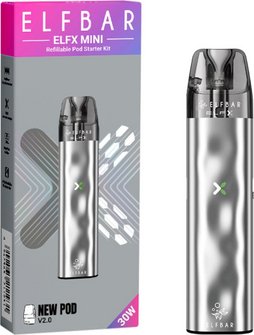 ELFBAR ELFX MINI Pod Kit mit Leerpod  (2ml) 0.8 Ohm silber
