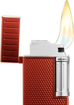 COLIBRI Feuerzeug Julius II rot/chrom      Sz