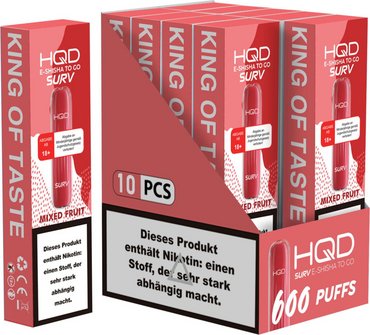 HQD Surv E-Shisha Mixed Fruits, 18 mg/ml