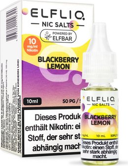 ELFBAR ELFLIQ Blackberry Lemon 10mg/ml Nic Salt 10ml