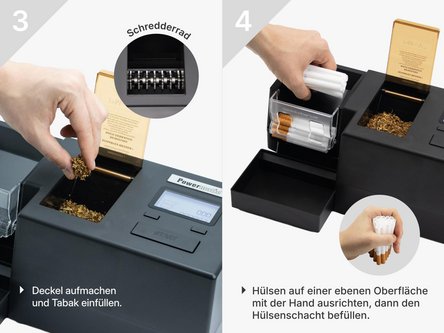 Powermatic-V+ elektr.Zig.-Stopfger&auml;t, integriertem Grinder