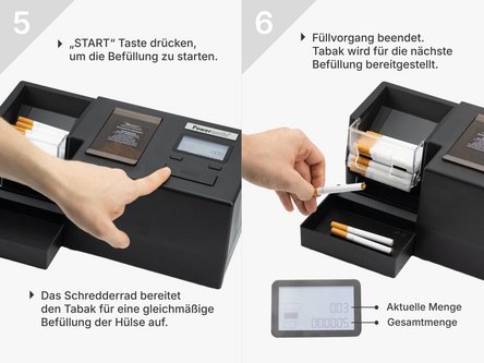 Powermatic-V+ elektr.Zig.-Stopfger&auml;t, integriertem Grinder