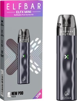 ELFBAR ELFX MINI Pod Kit mit Leerpod  (2ml) 0.8 Ohm grau