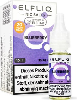 ELFBAR ELFLIQ Blueberry 20mg/ml Nic Salt 10ml