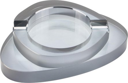 Zigarrenascher Kristallglas  oval 2 Ablagen