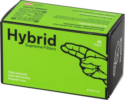 Hybrid Supreme Filter pulp/active carbon Ø 6.4mm 55 filter