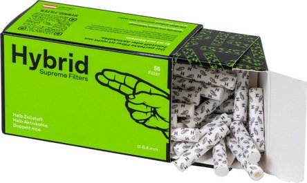 Hybrid Supreme Filter pulp/active carbon Ø 6.4mm 55 filter