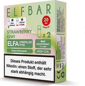 ELFBAR ELFA Pod Strawberry Kiwi 20mg/ml Nikotin 2er