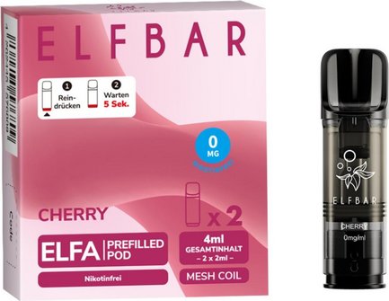 ELFBAR ELFA Pod Cherry 0mg Nikotin 2er