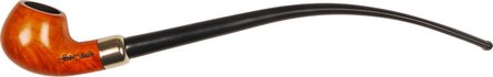 JEAN CLAUDE Lesepfeife gebogen hell ca.26cm /Ring/Ebonit