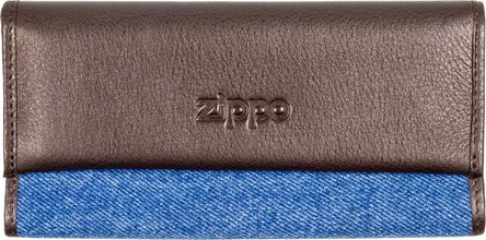 ZIPPO Drehertasche Jeans/Lederoptik Mocca 2007221