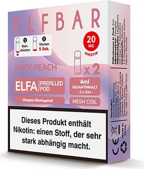 ELFBAR ELFA Pod Peach Ice 20mg/ml Nikotin 2er
